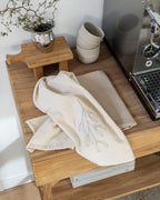 Geschirrtuch Weihnachten 2er Set „Mistelzweig“, Beige