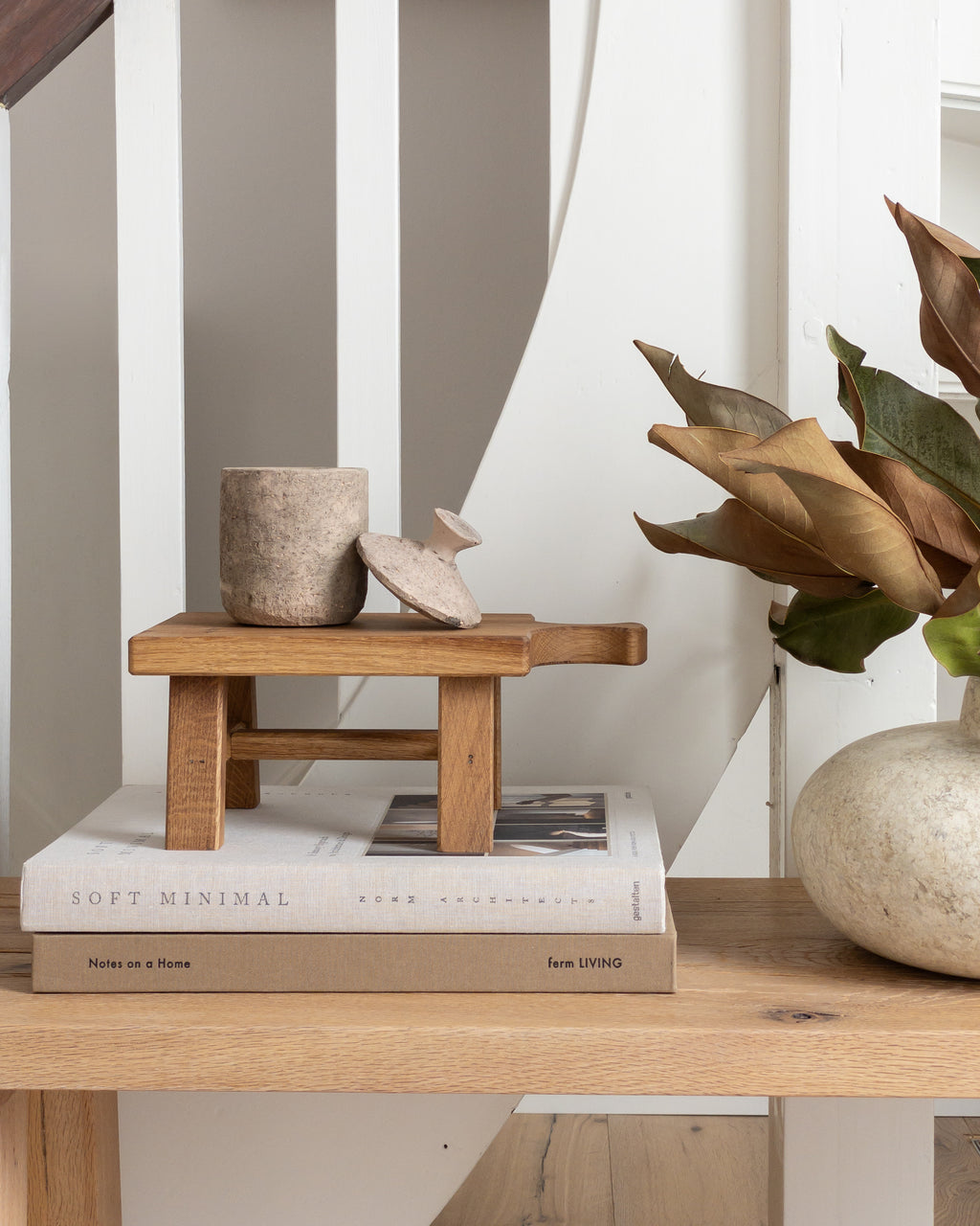 Großer Eiche Hocker geölt „Tova“