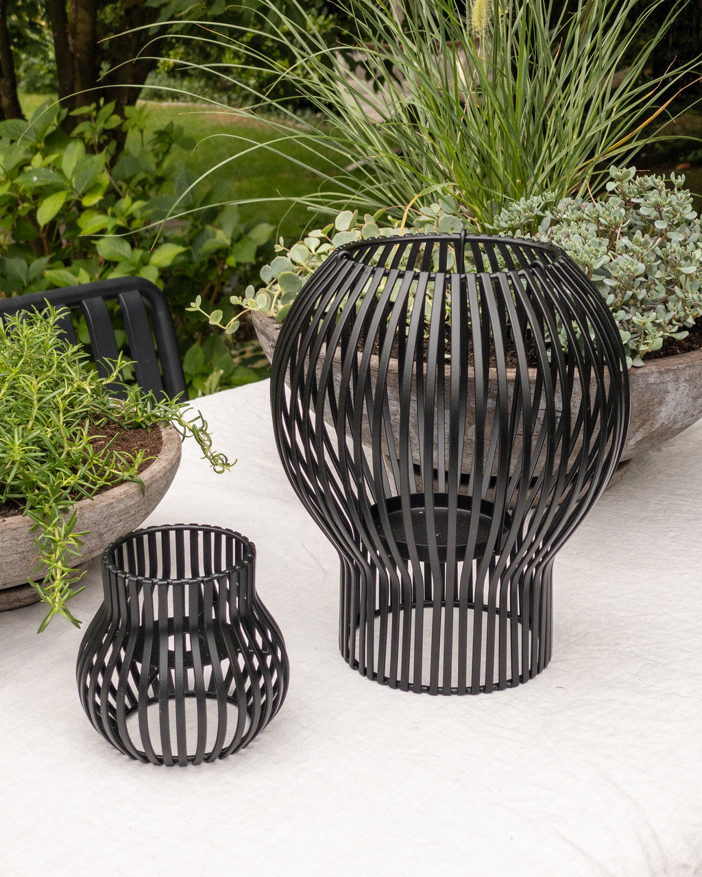 Kleine 2-in-1 Outdoor Laterne, schwarz
