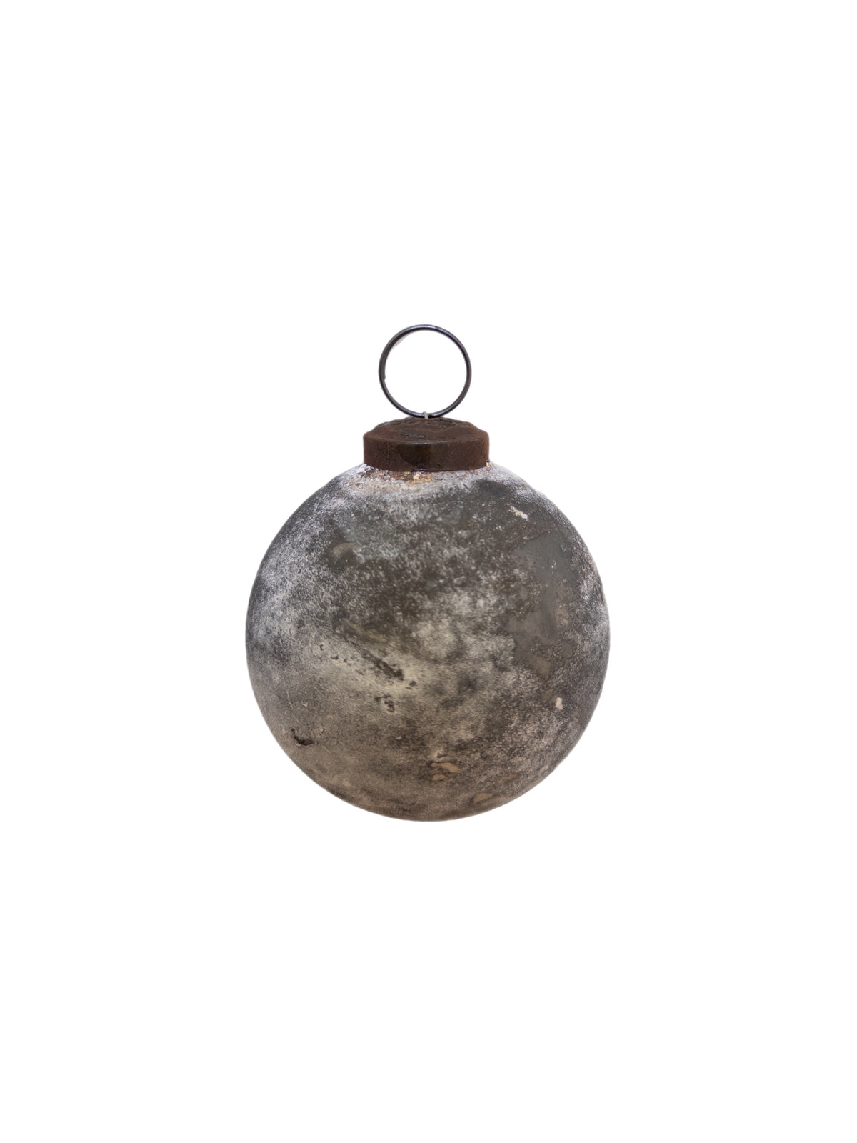Weihnachtskugel aus Glas in Antik-Optik – Braun, Ø 7 cm