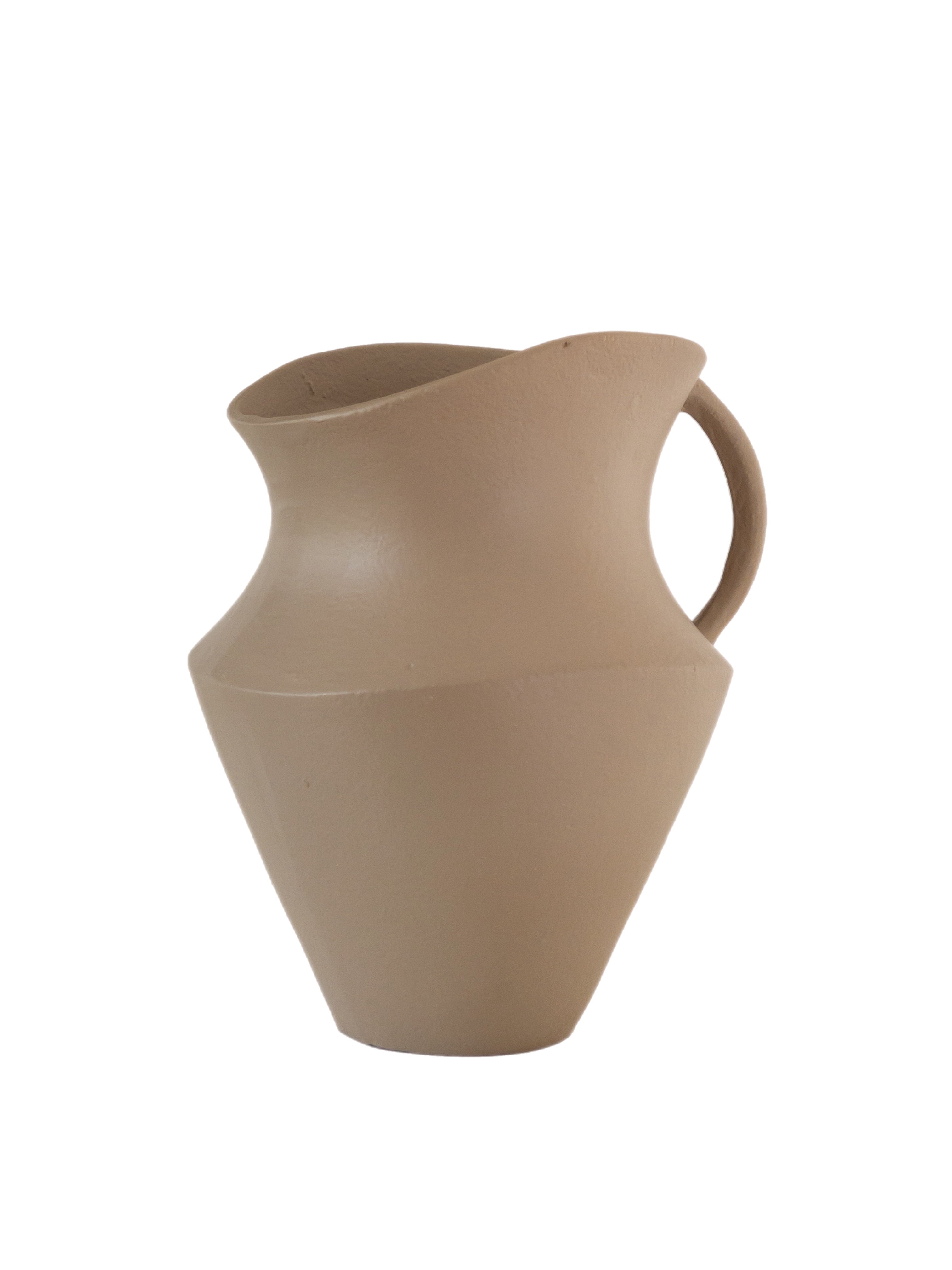 Metallvase beige Krug „Almora“