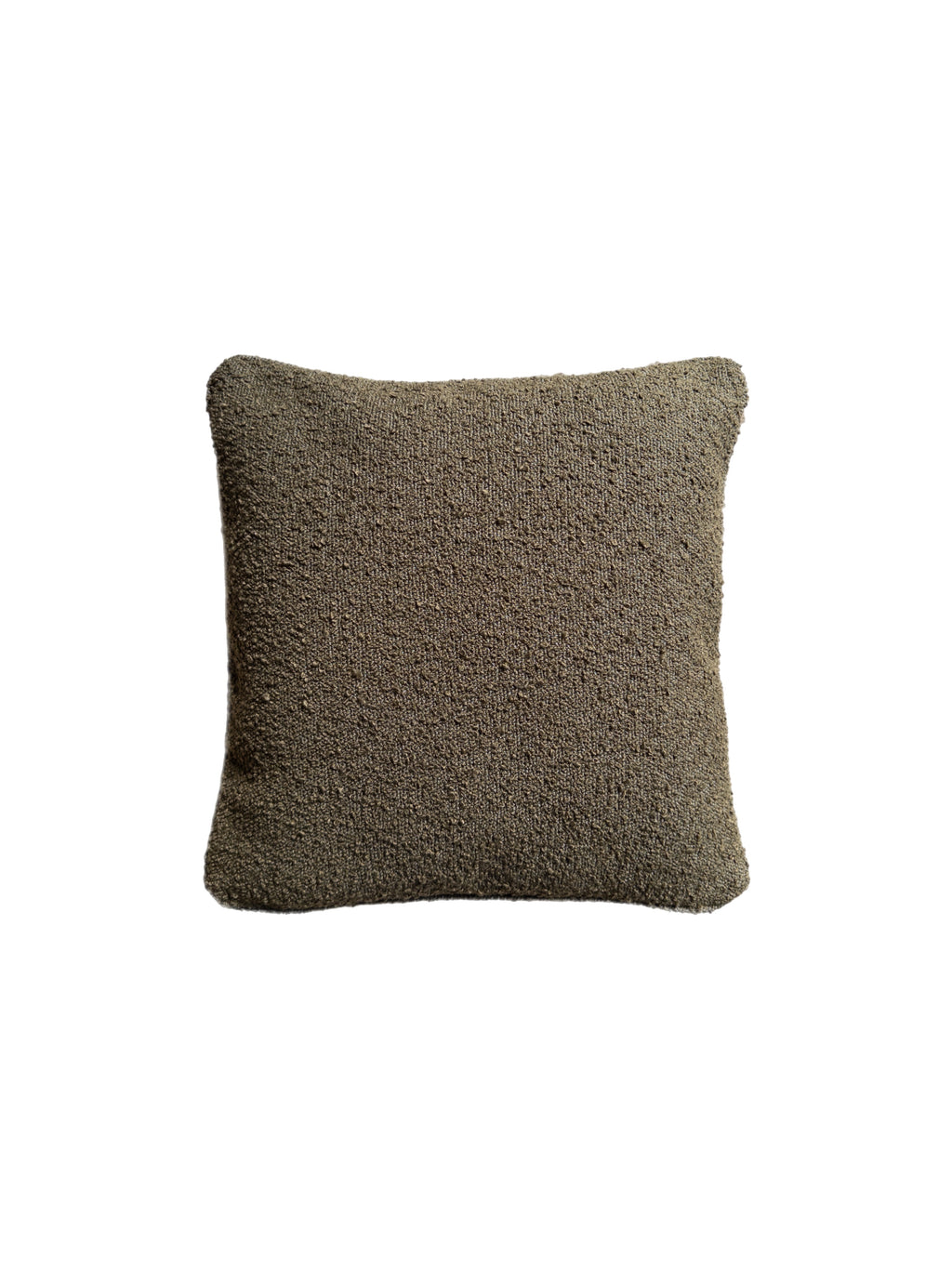 Bouclé Kissen Olivgrün 45 x 45 cm mit Füllung