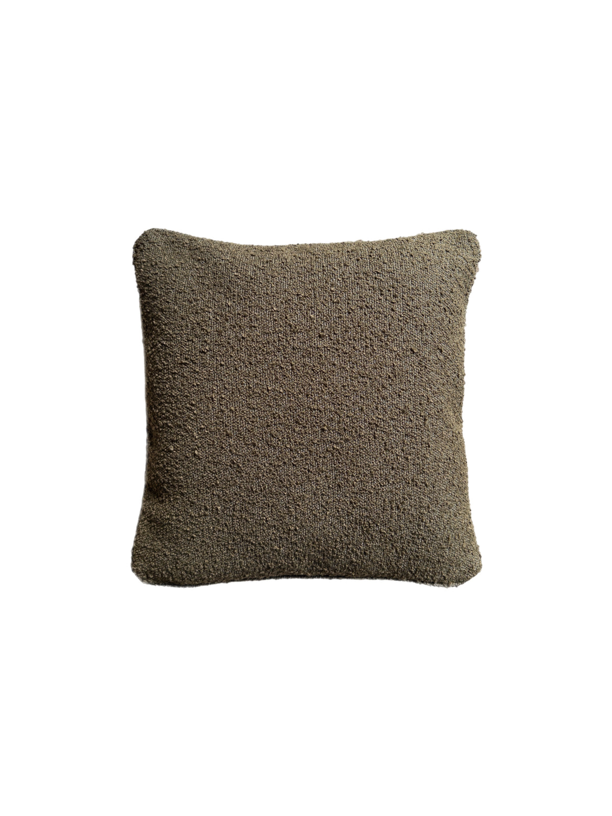 Bouclé Kissen Olivgrün 45 x 45 cm mit Füllung