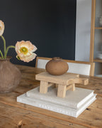 Kleiner Holzhocker Eiche Natur „Tova“