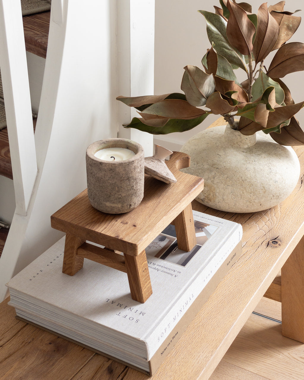 Großer Eiche Hocker geölt „Tova“