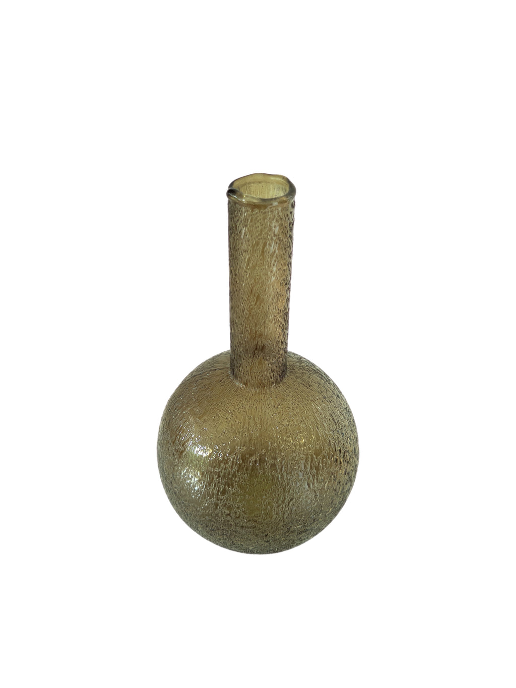 Vase Glas grün mit strukturierter Oberfläche