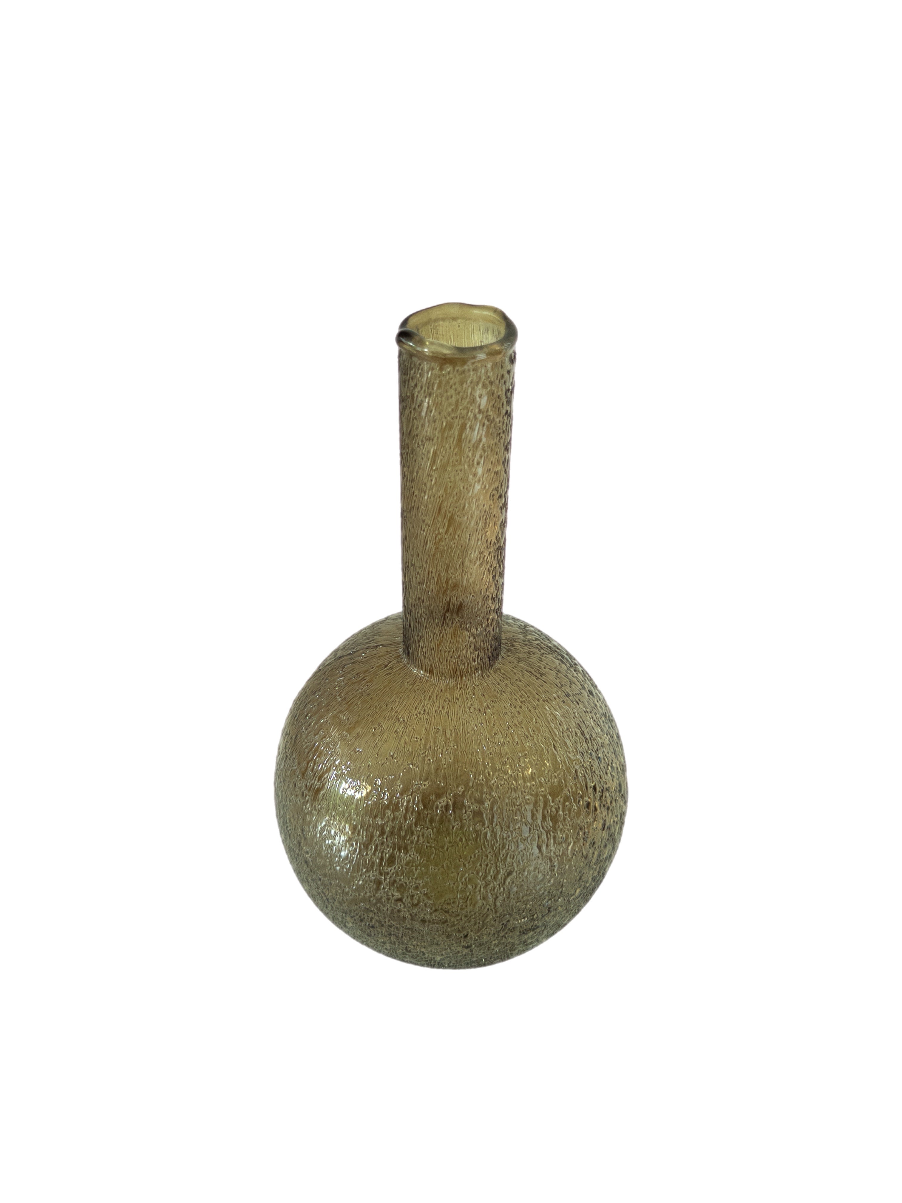 Vase Glas grün mit strukturierter Oberfläche
