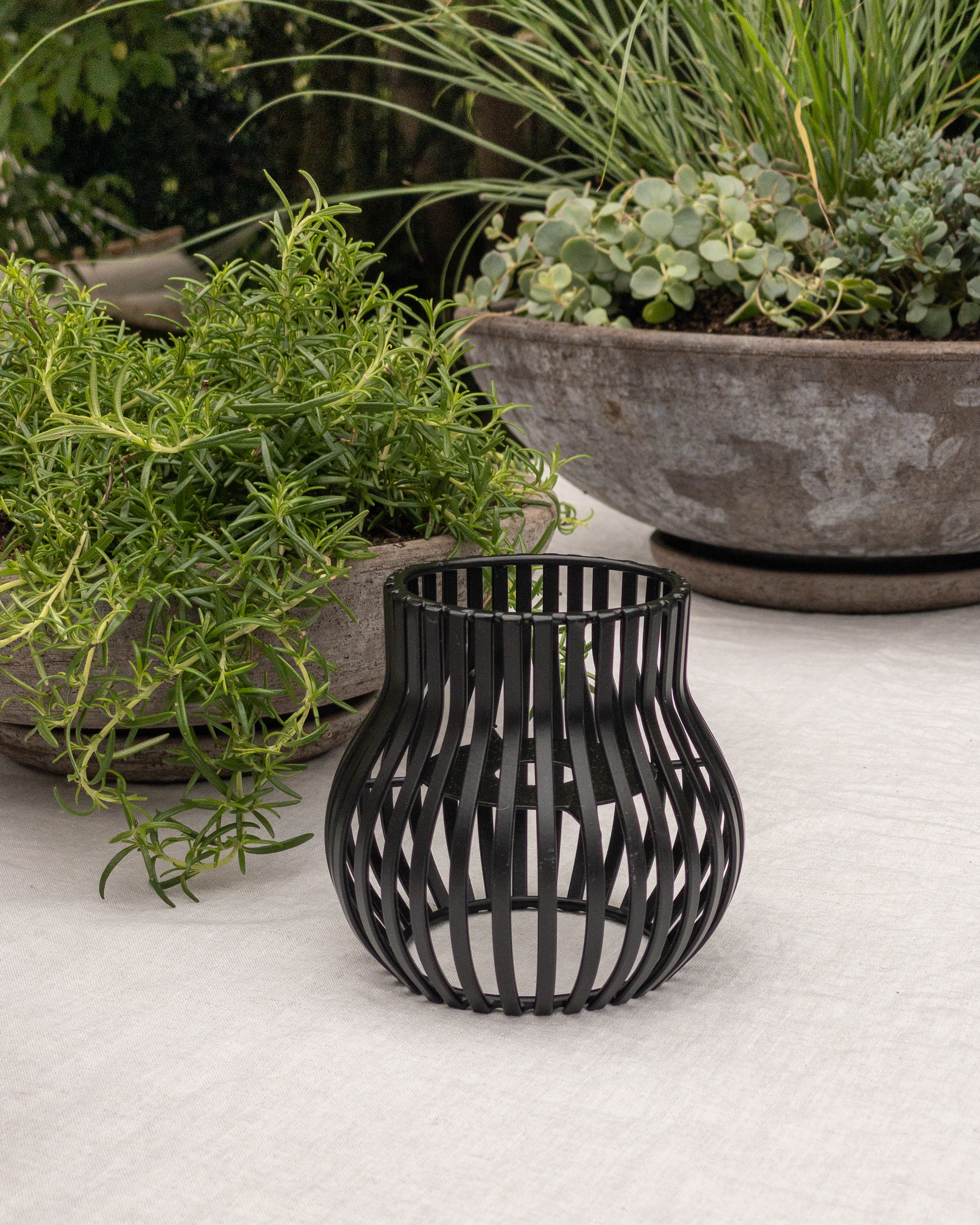 Kleine 2-in-1 Outdoor Laterne, schwarz
