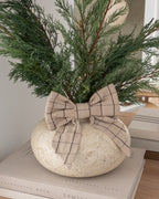 Tine K Home Stoffschleife für Weihnachten kariert 17 × 10 cm