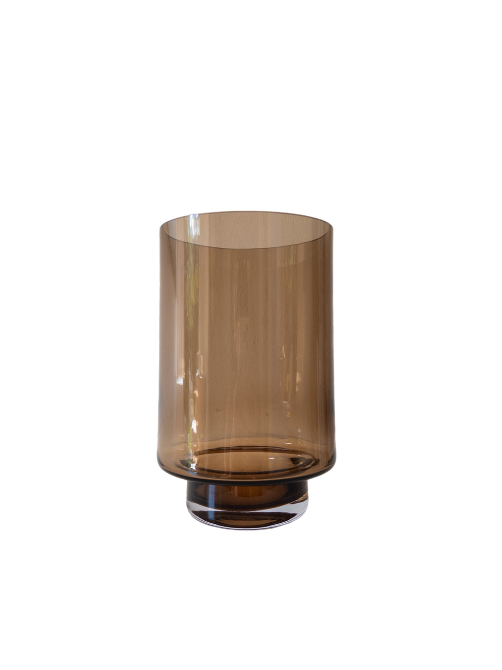 Kleines Windlicht Braun aus Glas