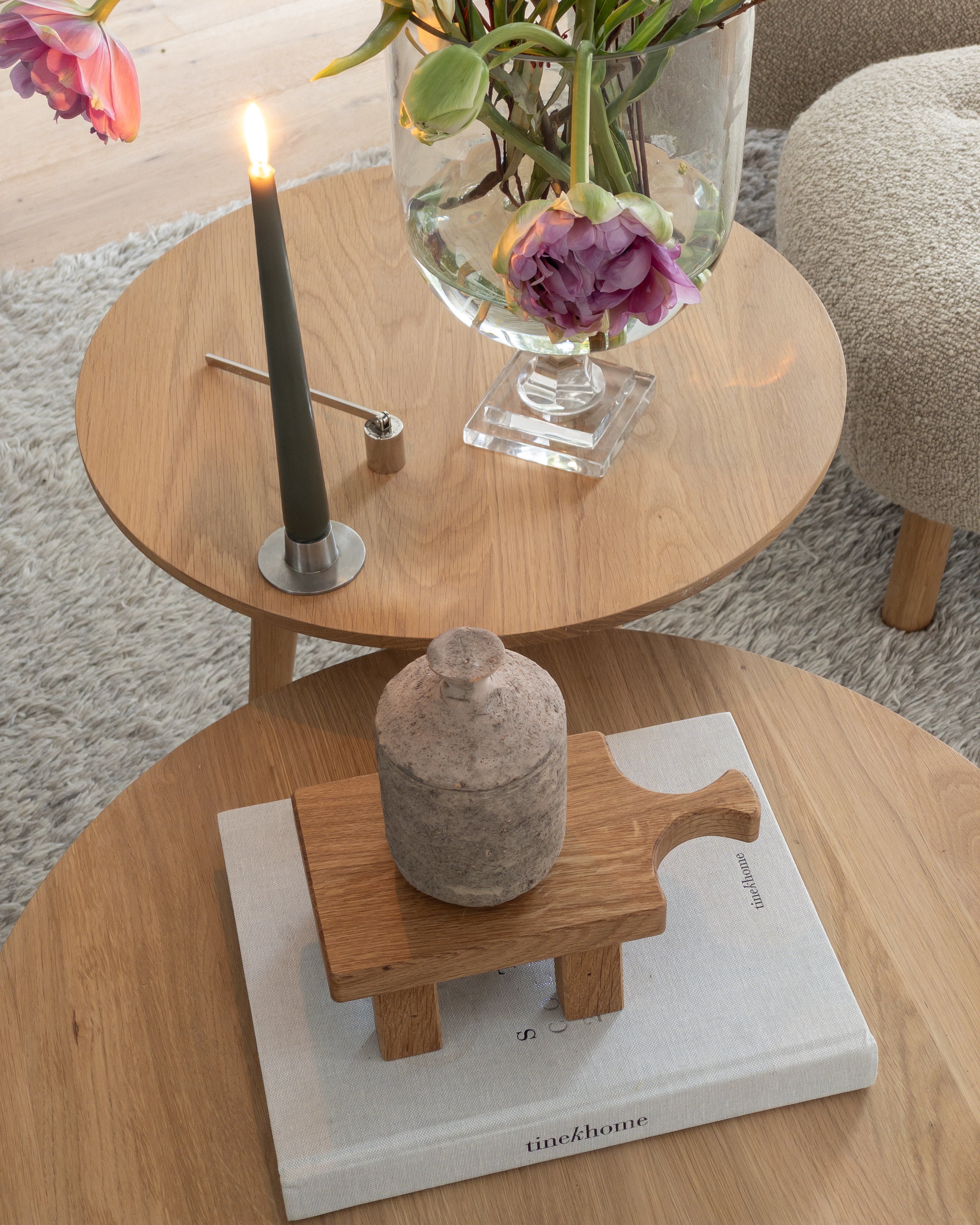 Kleiner Holzhocker Eiche geölt „Tova“