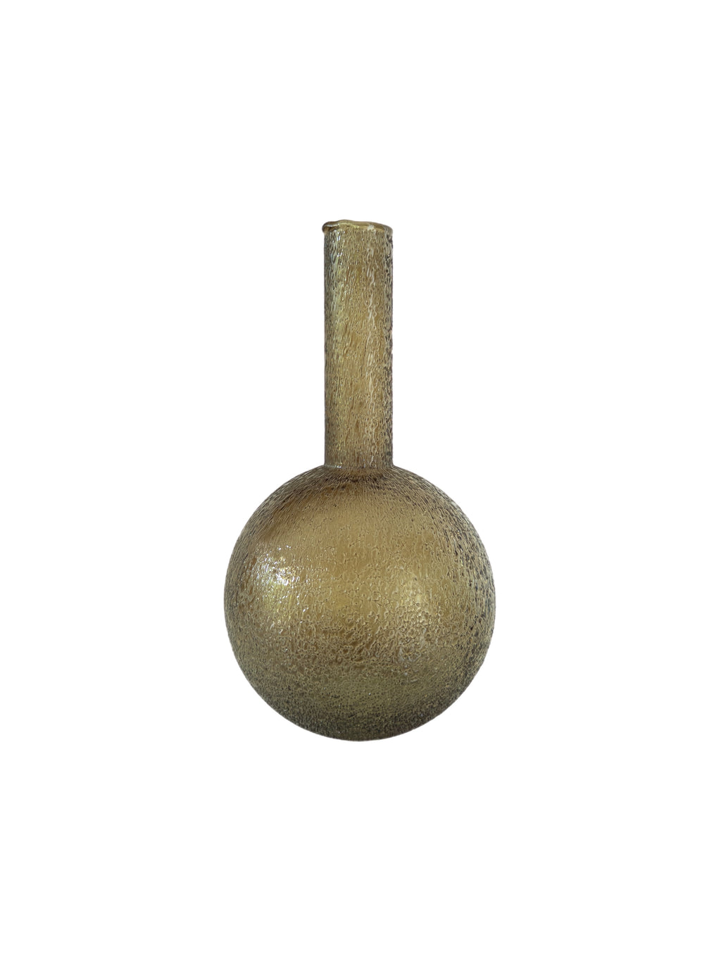 Vase Glas grün mit strukturierter Oberfläche