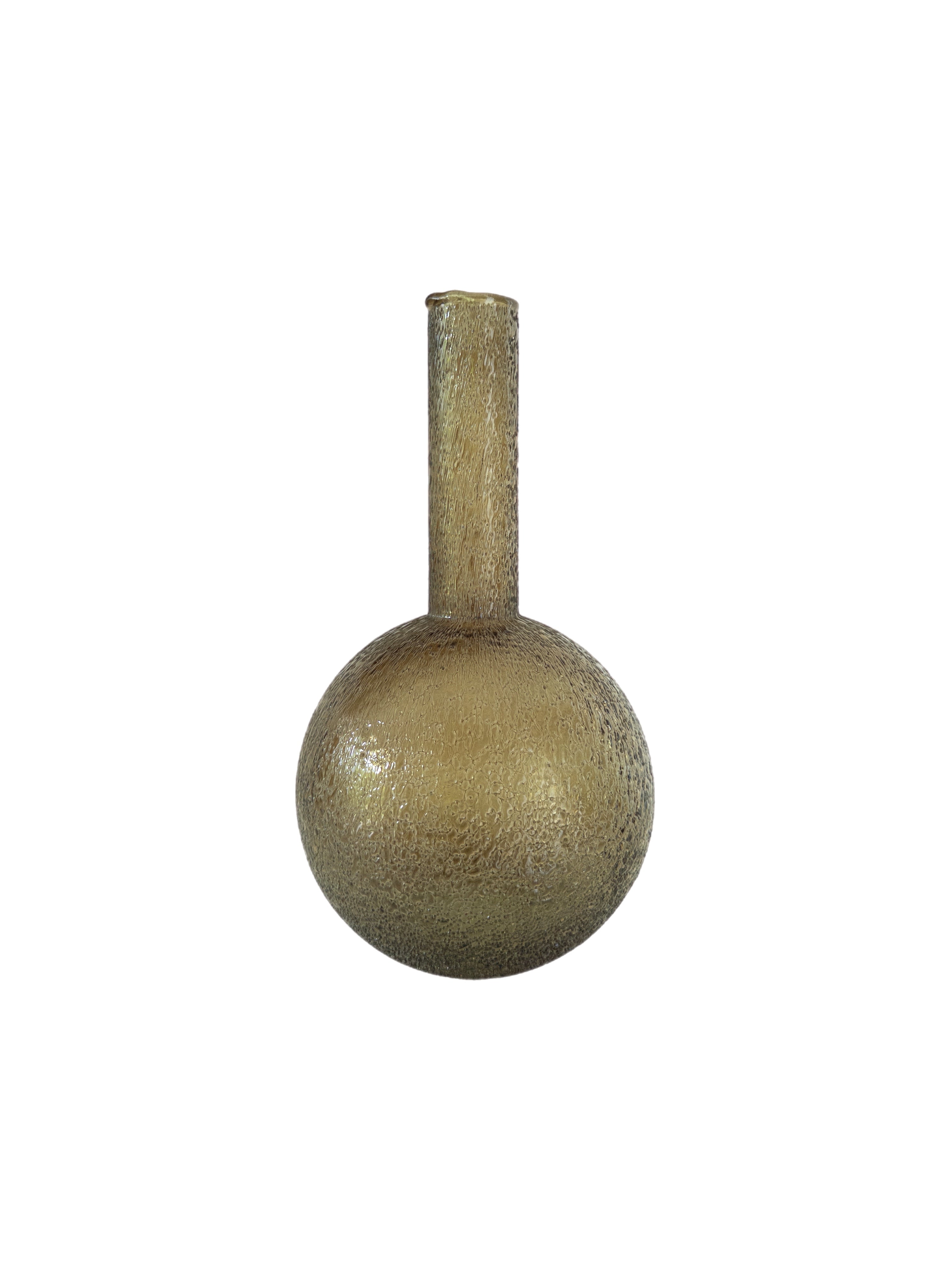 Vase Glas grün mit strukturierter Oberfläche