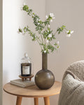 Vase Glas grün mit strukturierter Oberfläche