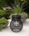 Große 2-in-1 Outdoor Laterne, schwarz