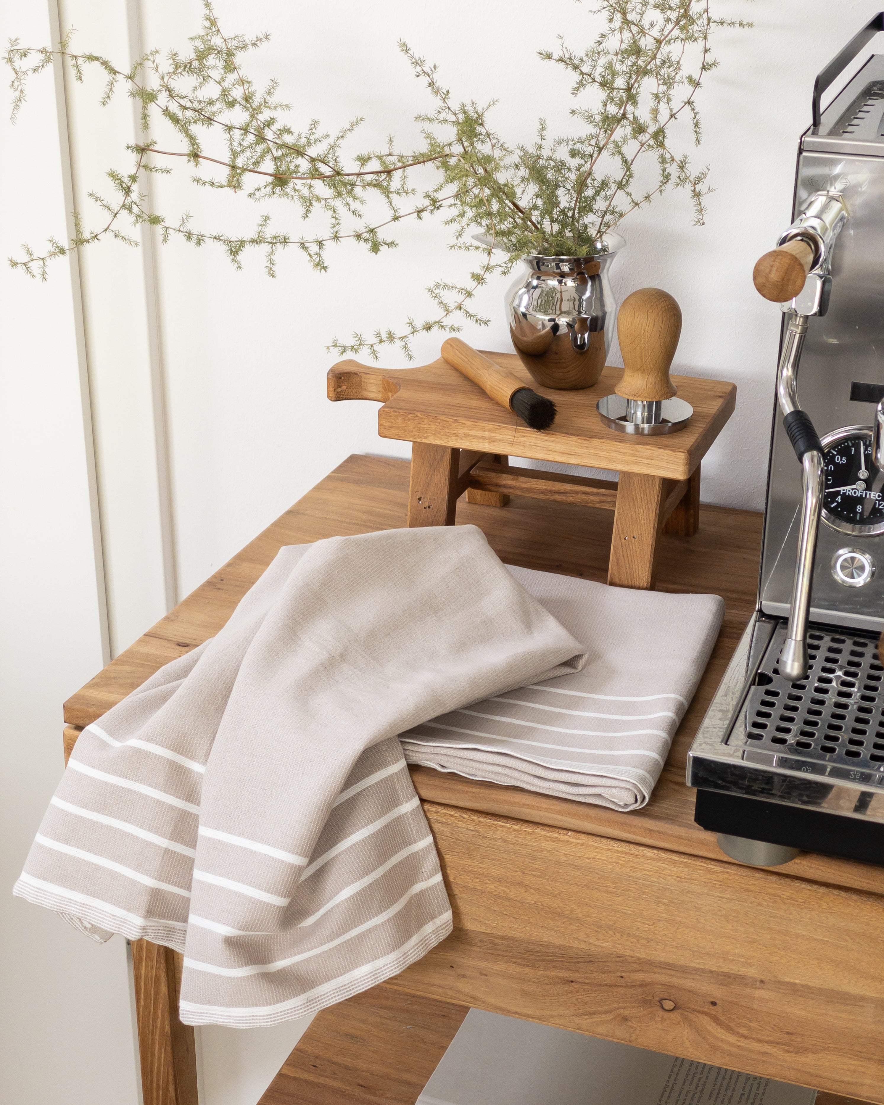 Geschirrtuch 2er Set - Beige