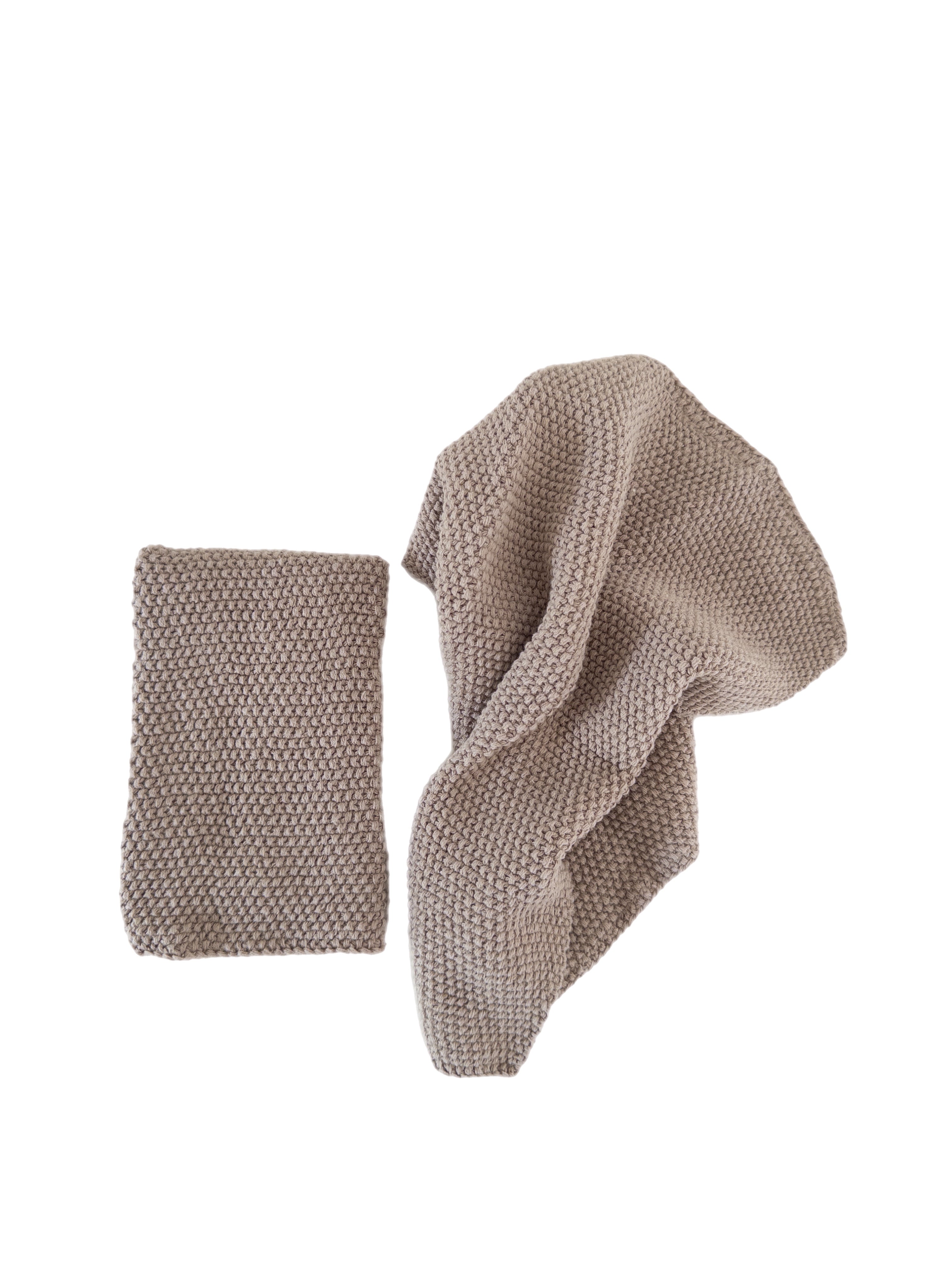Spültuch Baumwolle gestrickt beige 2er Set