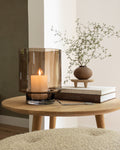 Windlicht braun aus Glas