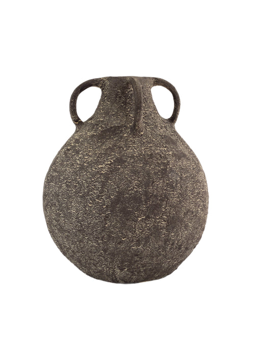 Amphore Vase „Mira“ aus braunem Metall