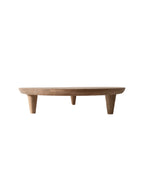 Holztablett rund 40 cm aus naturbelassener Eiche „Liva Maxi“