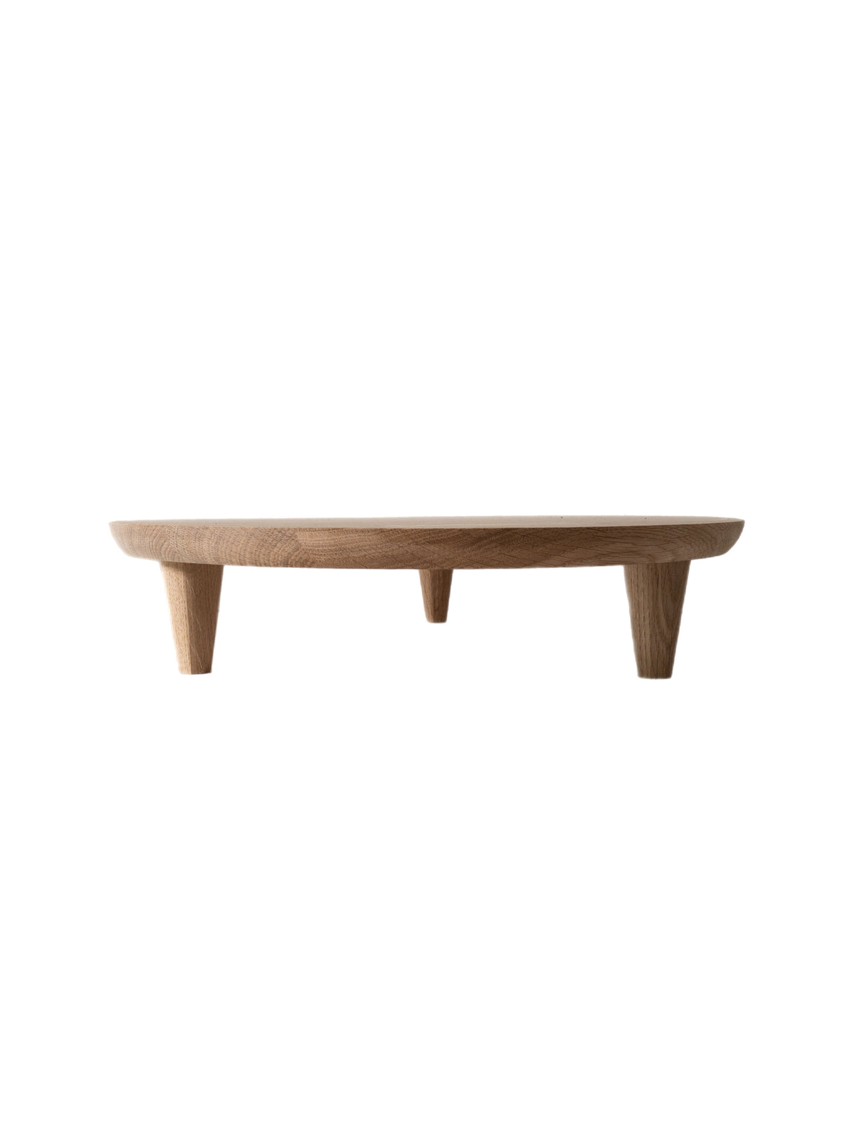Holztablett rund 40 cm aus naturbelassener Eiche „Liva Maxi“