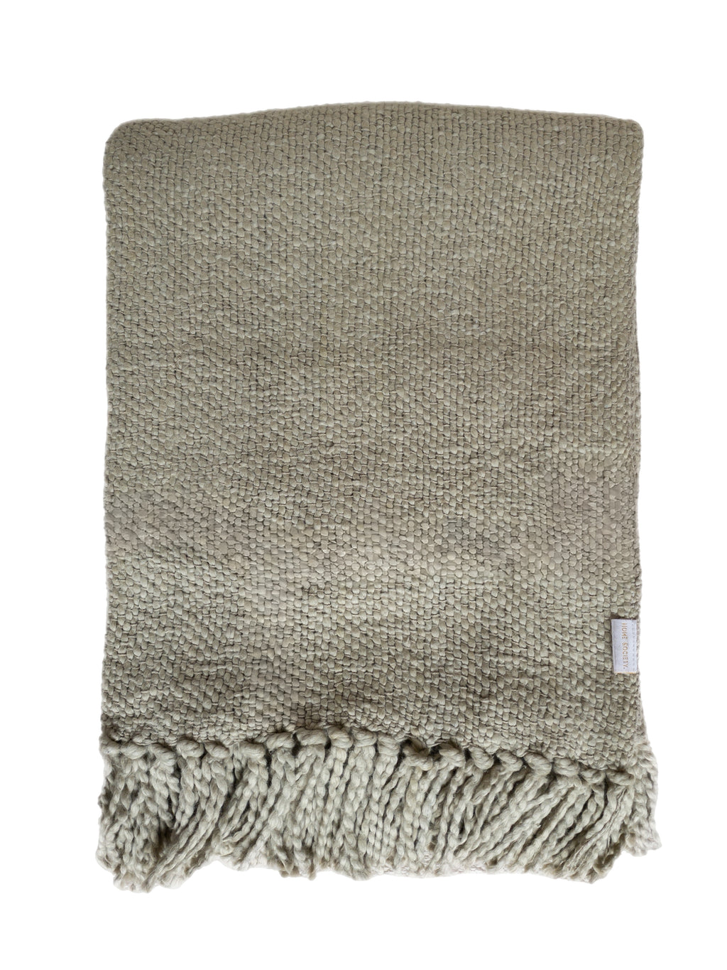 Decke aus Baumwolle „Indy“ Beige Salbeigrün