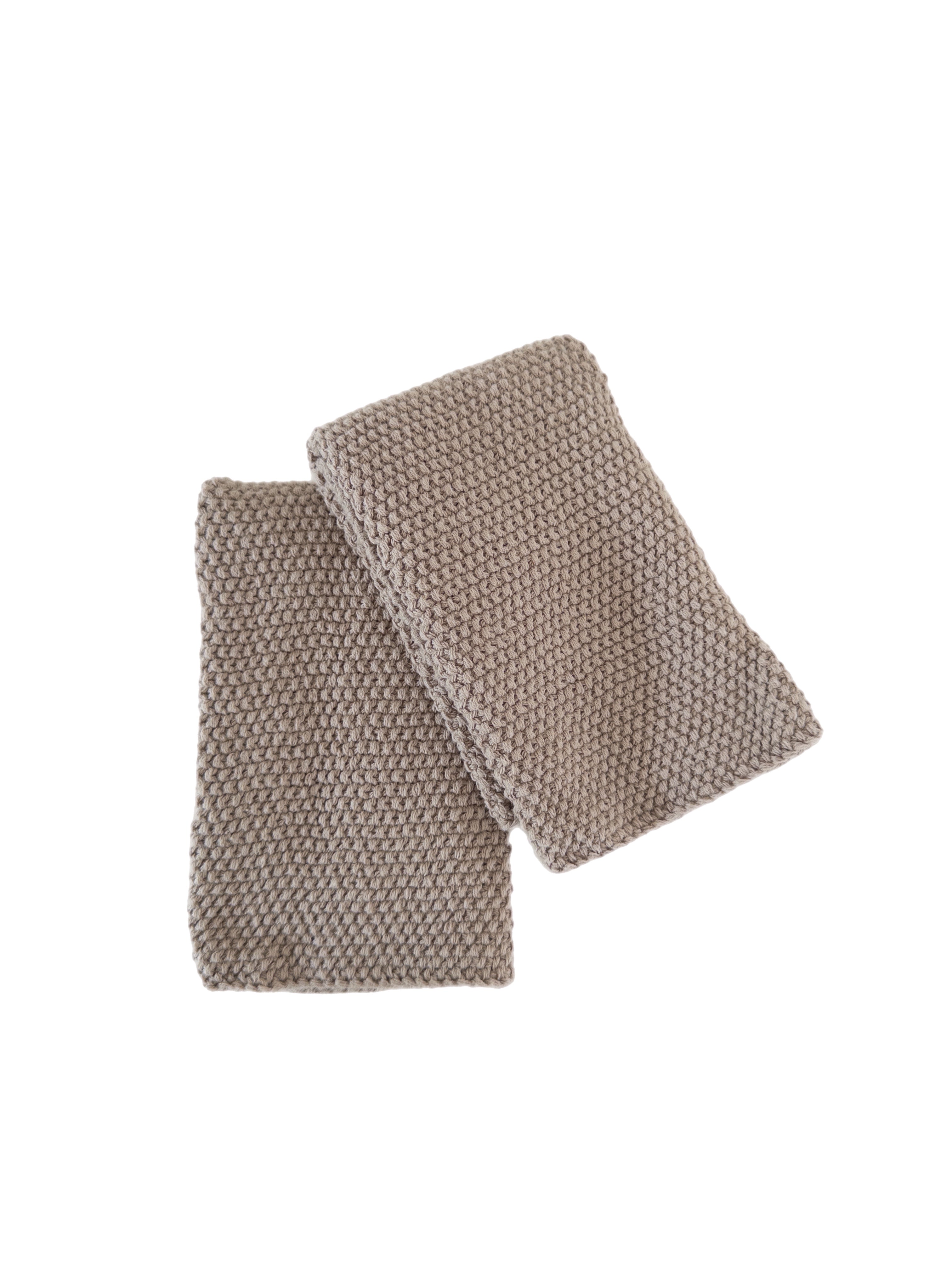 Spültuch Baumwolle gestrickt beige 2er Set
