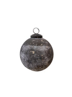 Große Weihnachtskugel aus Glas in Antik-Optik – Braun, Ø 10 cm