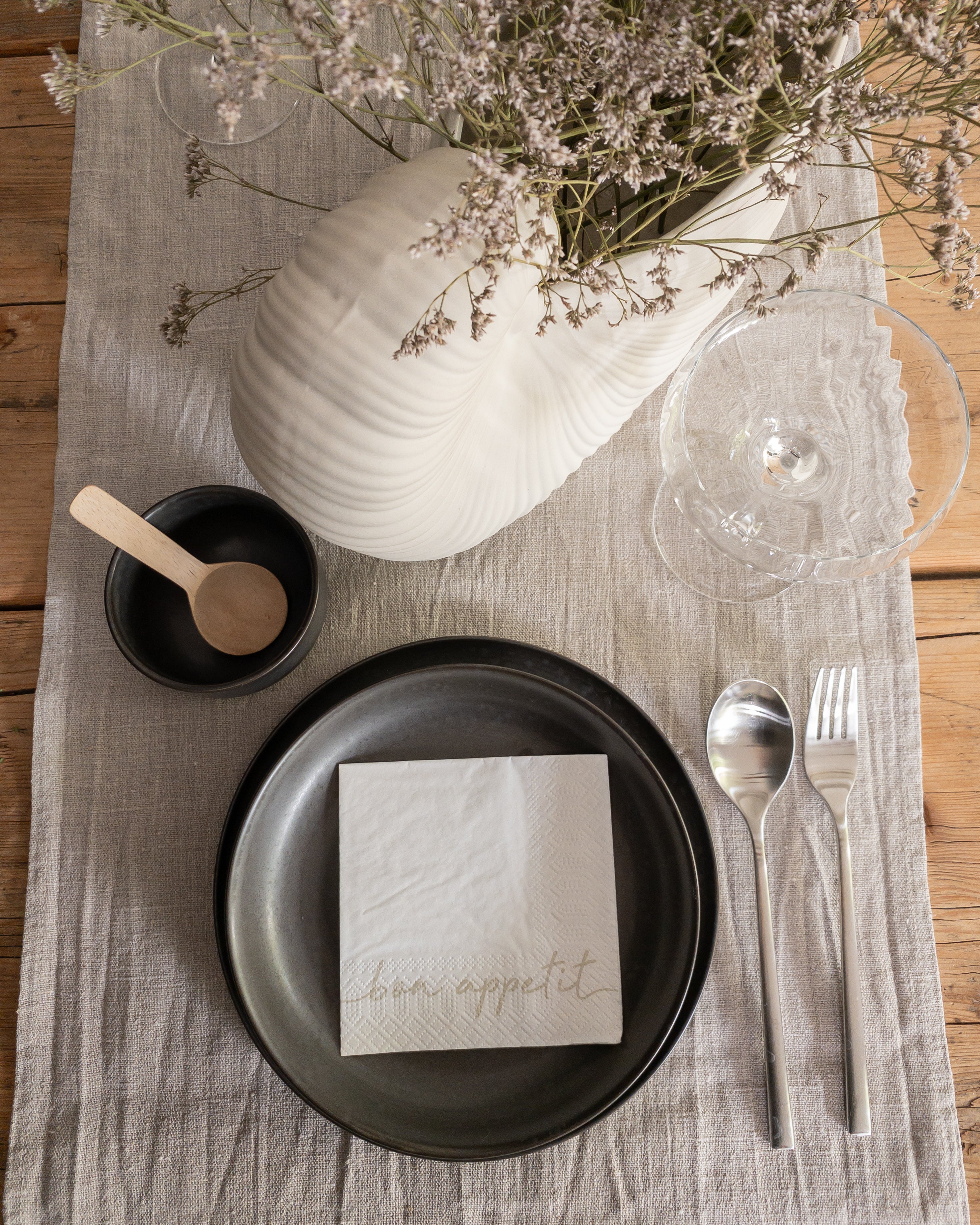 Papierservietten weiß „Bon Appetit“