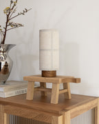 Großer Eiche Hocker naturbelassen „Tova“