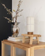 Großer Eiche Hocker naturbelassen „Tova“