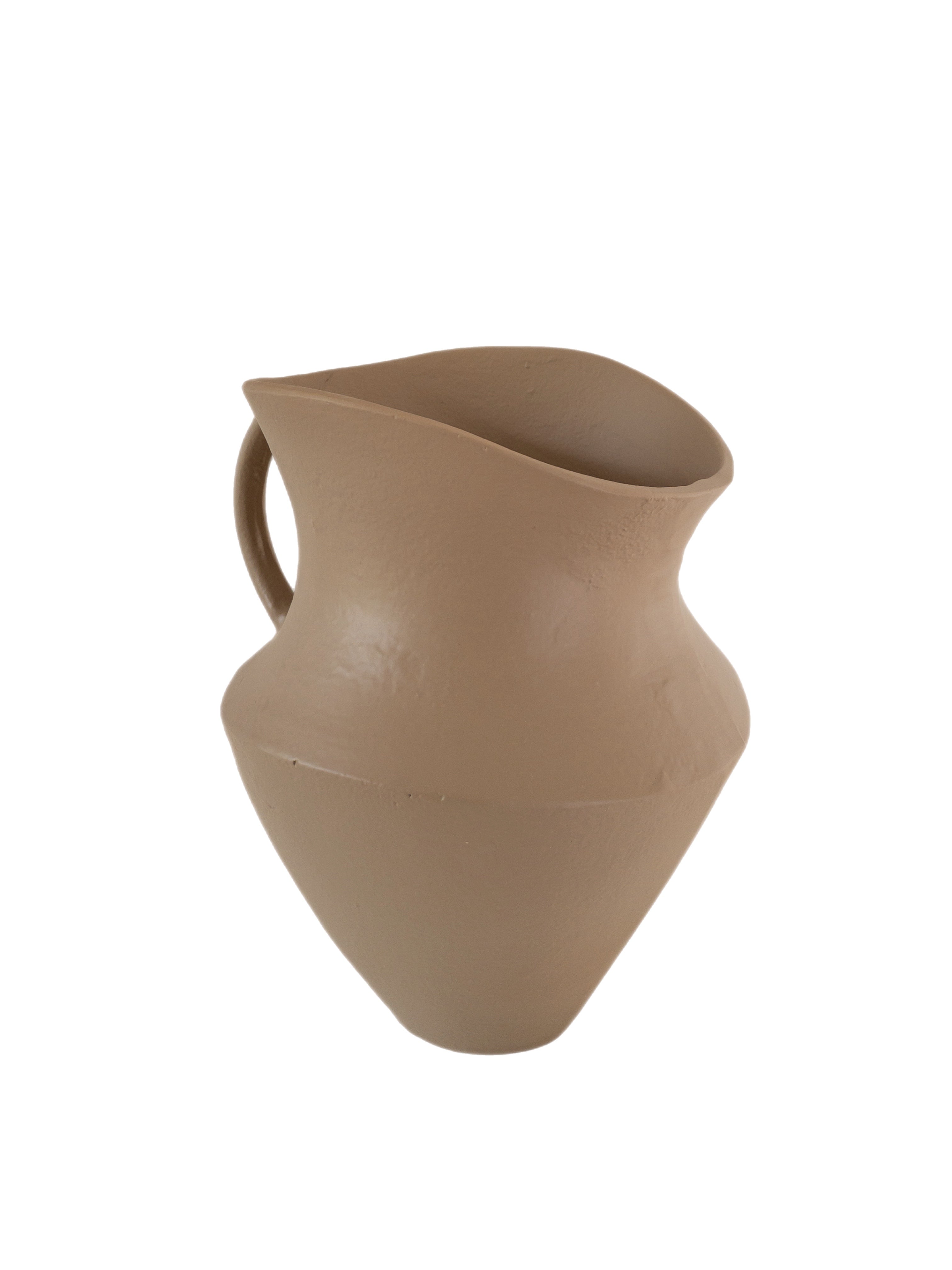 Metallvase beige Krug „Almora“