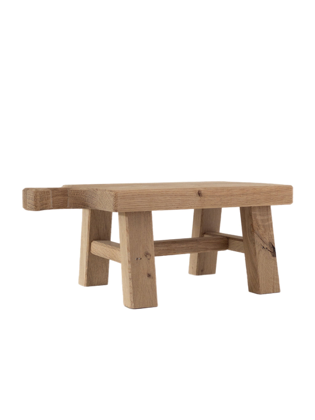 Großer Eiche Hocker naturbelassen „Tova“