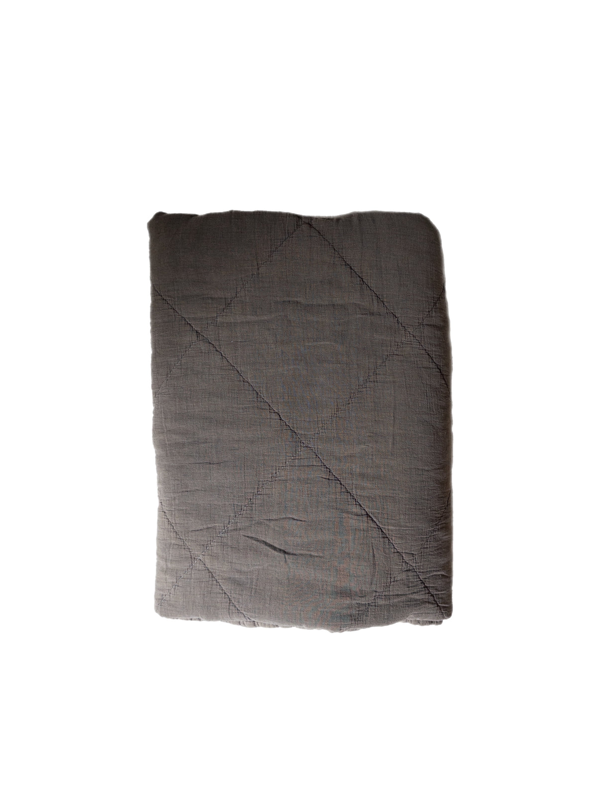 Gesteppte Wohndecke in Dunkelbraun, 140 × 200 cm