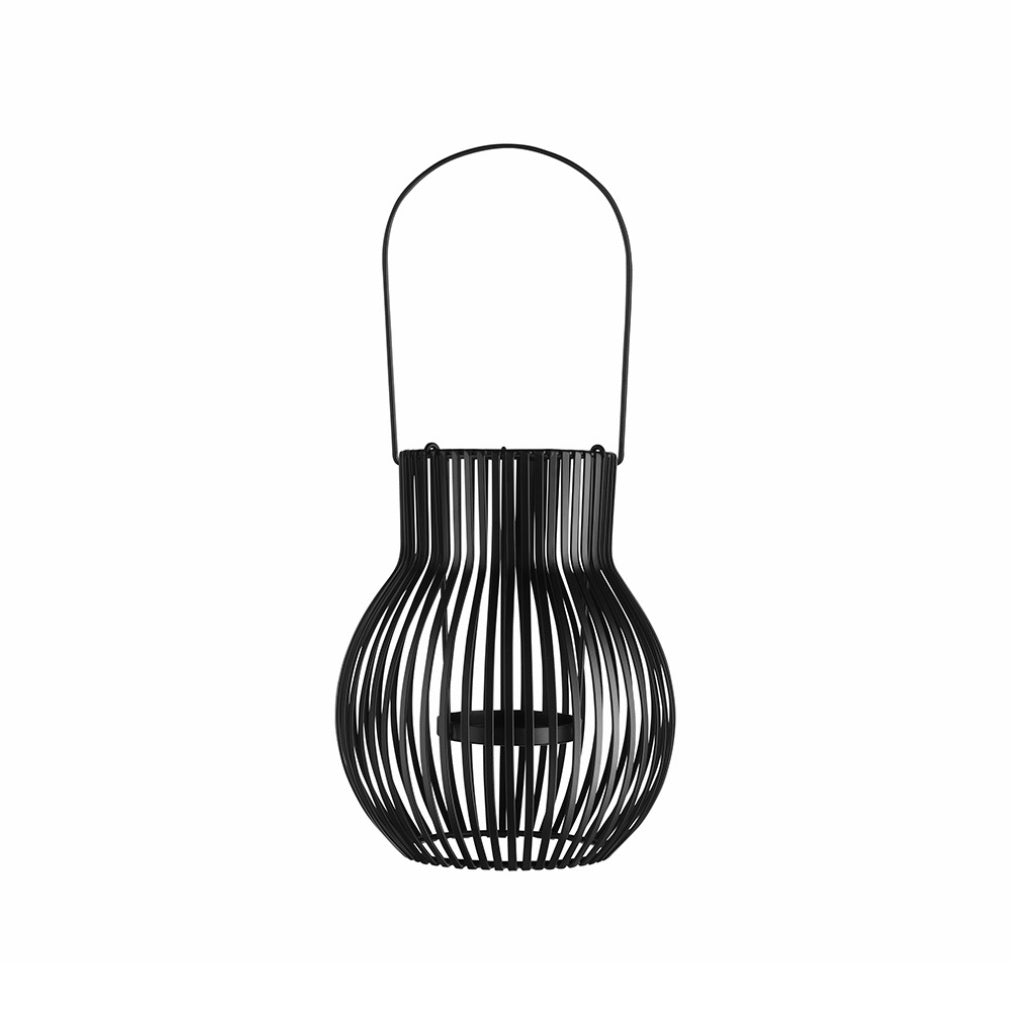Große 2-in-1 Outdoor Laterne, schwarz