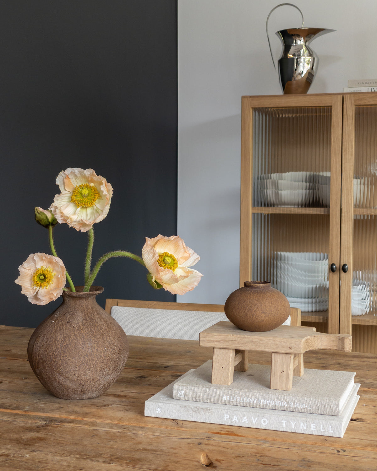 Holzhocker Eiche „Tova“ aus naturbelassener Eiche – huebsches