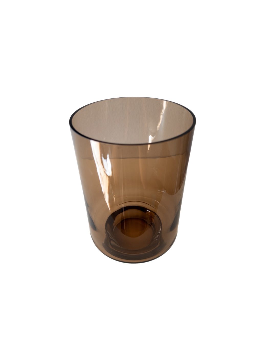 Kleines Windlicht Braun aus Glas