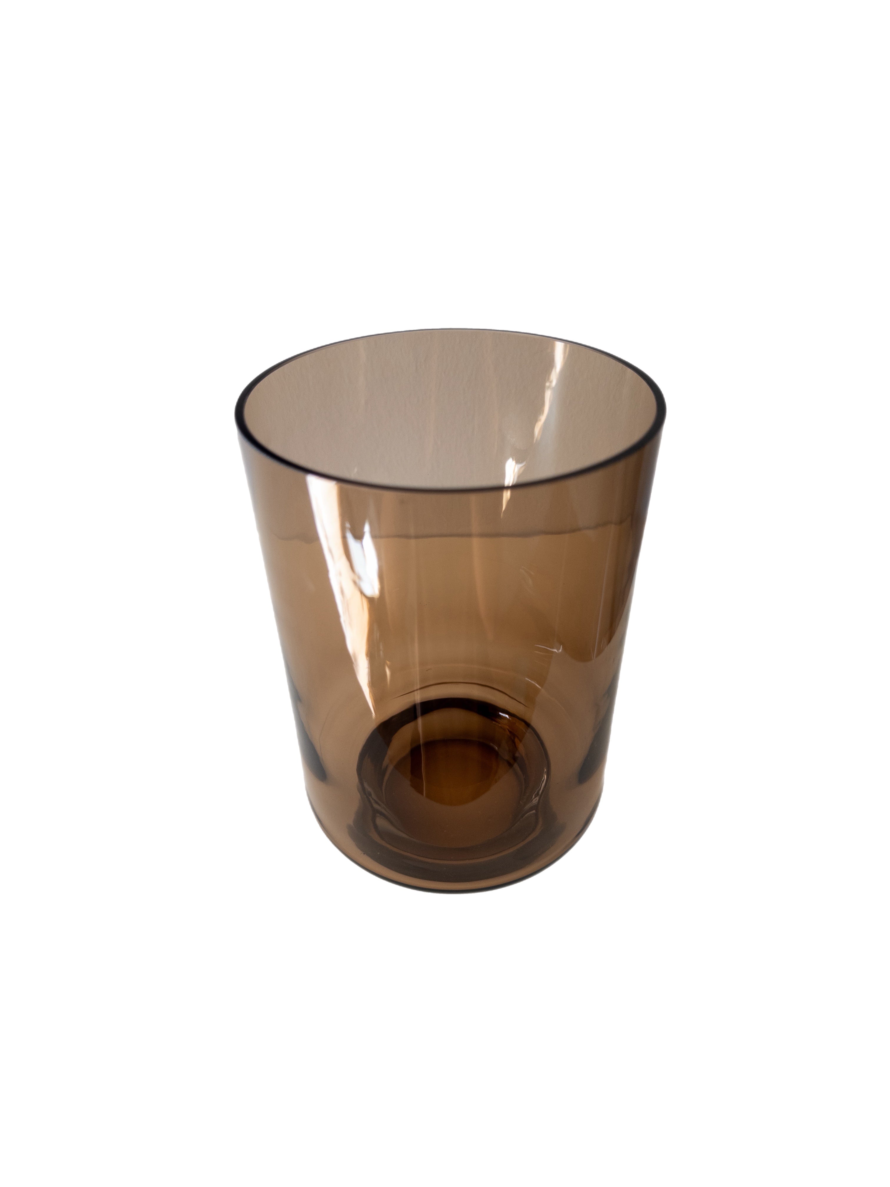 Kleines Windlicht Braun aus Glas
