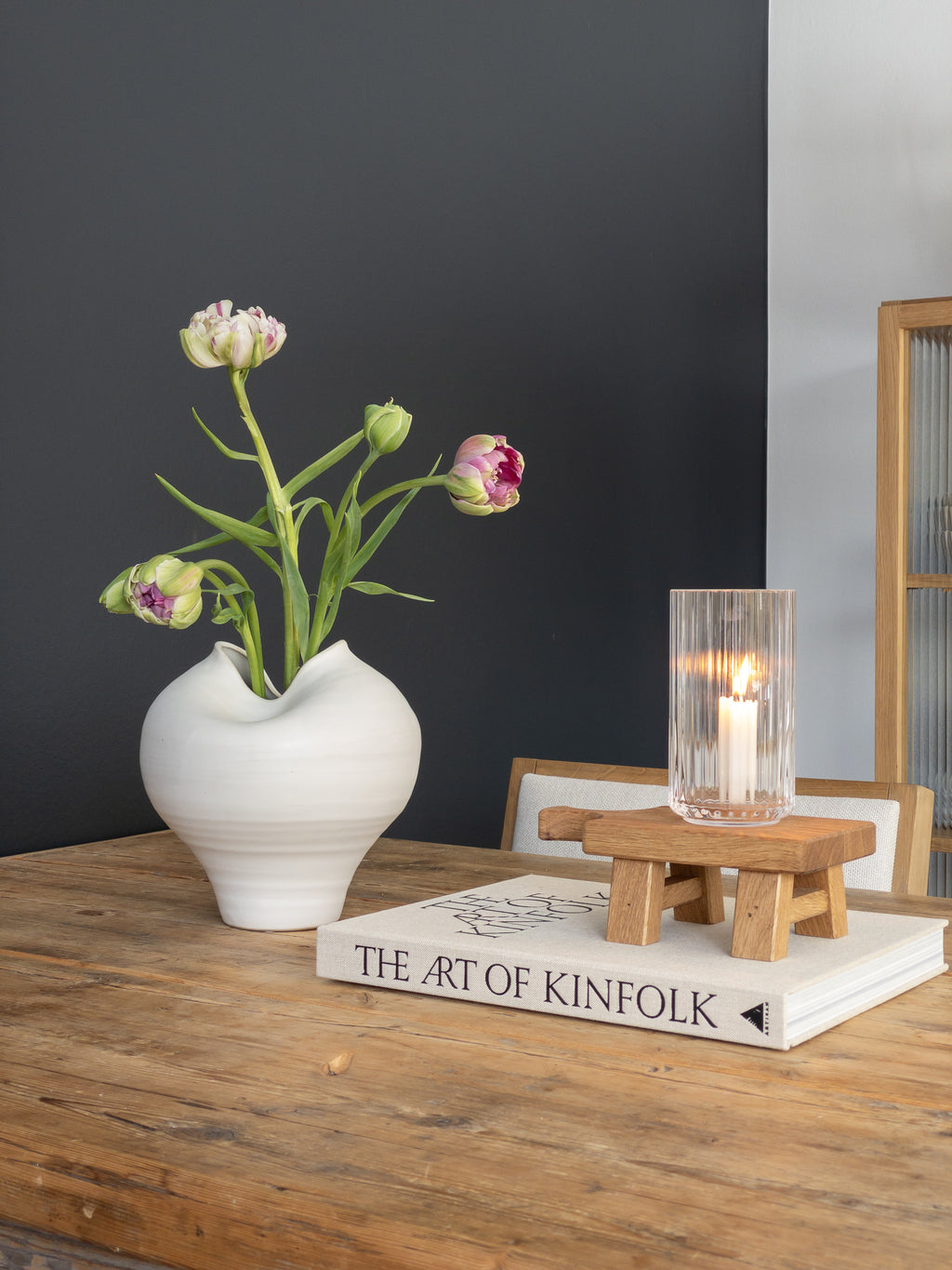 Kleine weiße Vase „Suna“