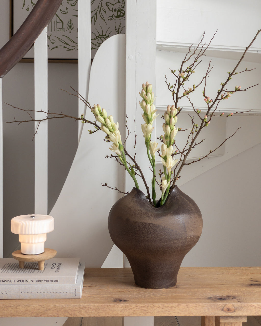 Große braune Vase „Suna“