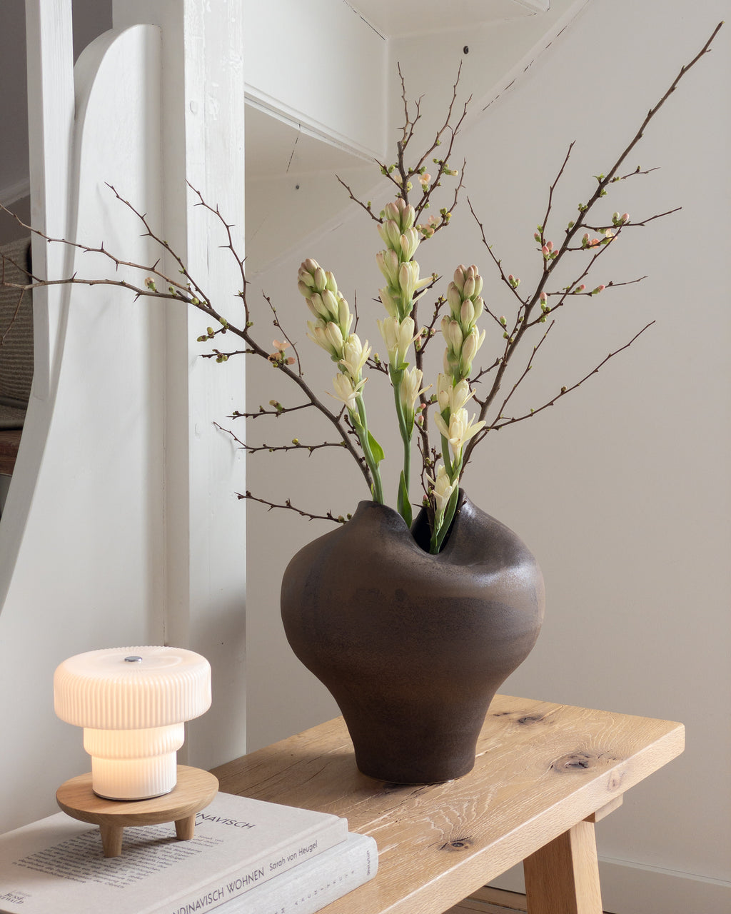 Große braune Vase „Suna“