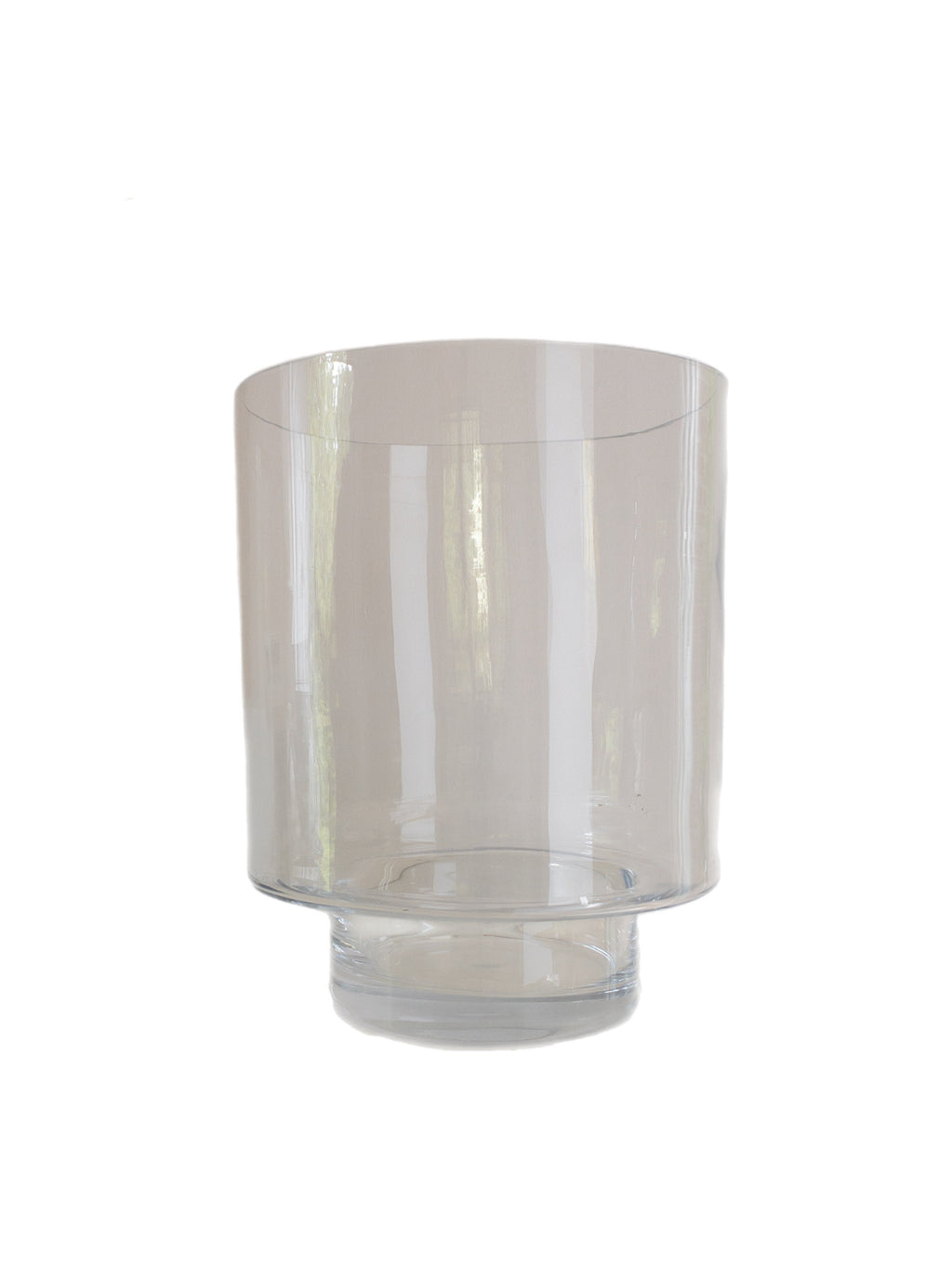 Windlicht aus Glas mit Fuß