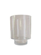 Windlicht aus Glas mit Fuß