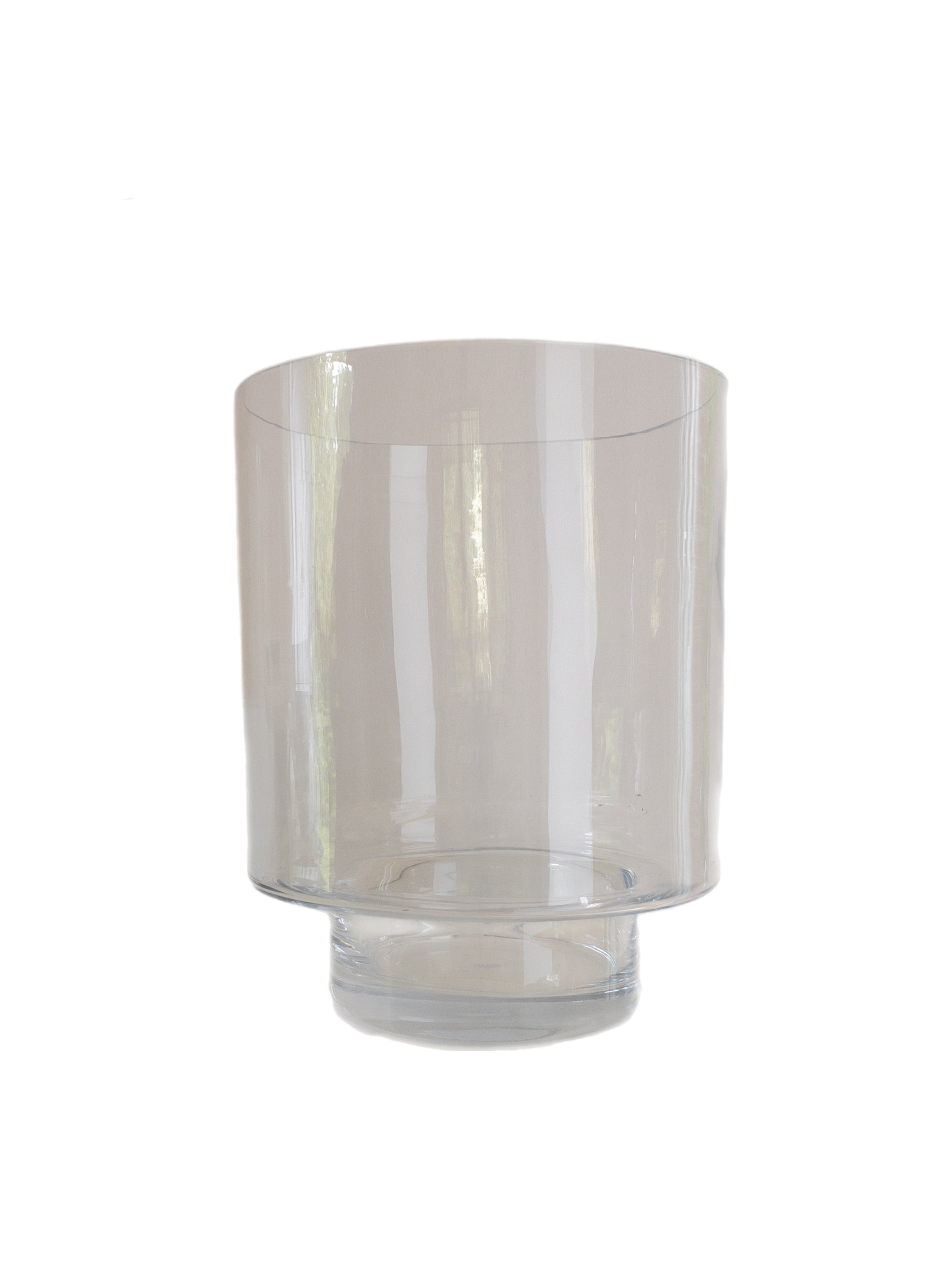 Windlicht aus Glas mit Fuß