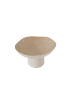 Schale mit Fuß Beige