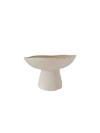 Schale mit Fuß Beige