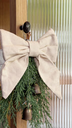 Tine K Home Stoffschleife Weihnachten Cremeweiß 17 × 10 cm