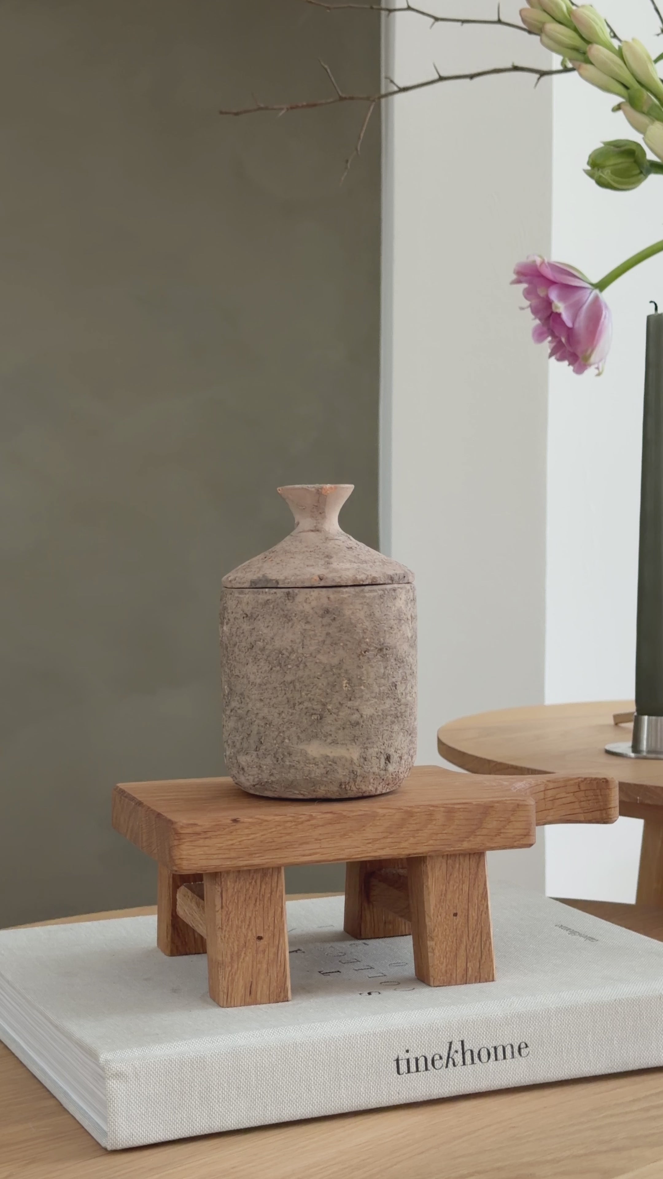 Kleiner Holzhocker Eiche geölt „Tova“