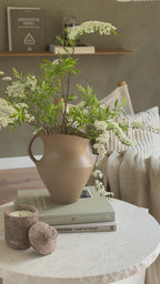 Metallvase beige Krug „Almora“