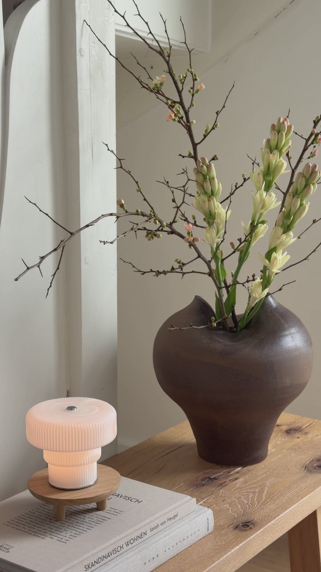 Große braune Vase „Suna“